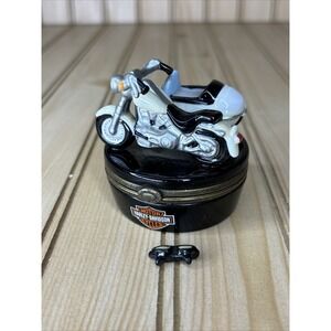 2000 Harley-Davidson Soft tail Trinket Box & Riding Goggles Motorcycle Biker